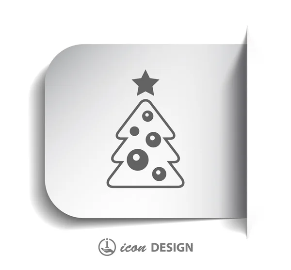 Pictograph van kerstboom — Stockvector