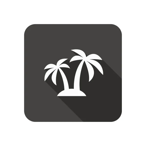 Pictograph van eiland met palmbomen — Stockvector