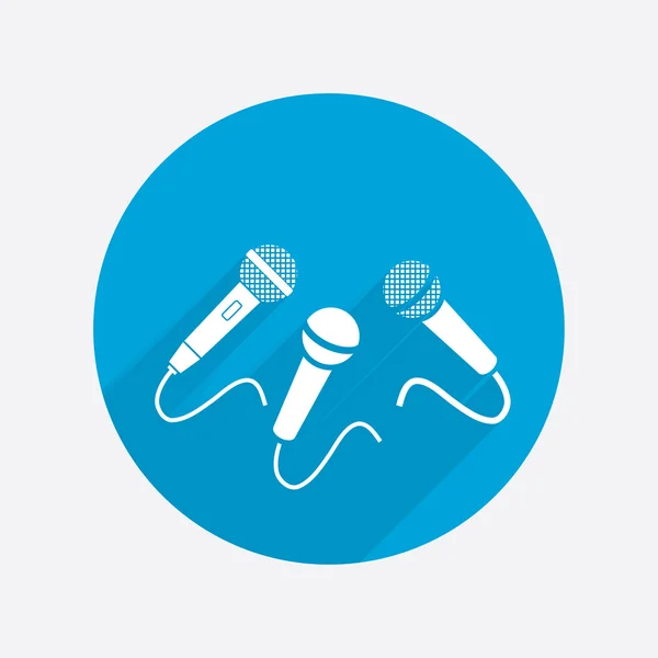 Three Microphones icon — Stock Vector