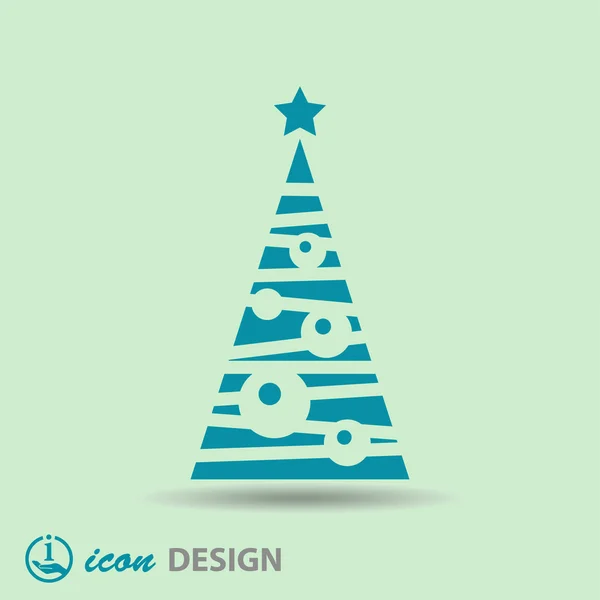 Pictograph van kerstboom — Stockvector