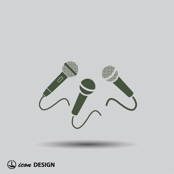 Három mikrofon ikon — Stock Vector