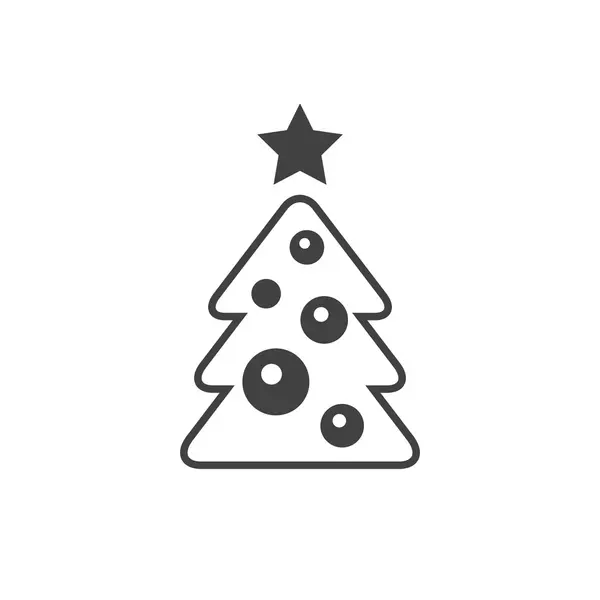 Pictograph van kerstboom — Stockvector