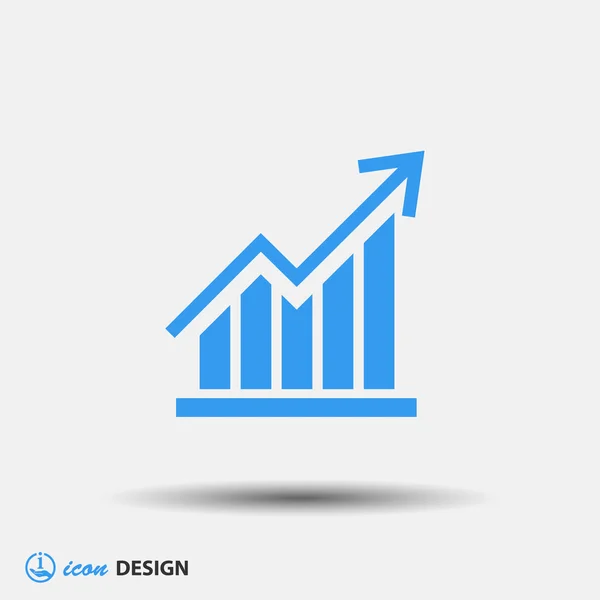 Pictografía de gráfico con flecha — Archivo Imágenes Vectoriales