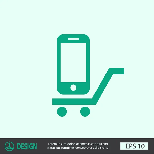 Pictografía del teléfono móvil — Archivo Imágenes Vectoriales