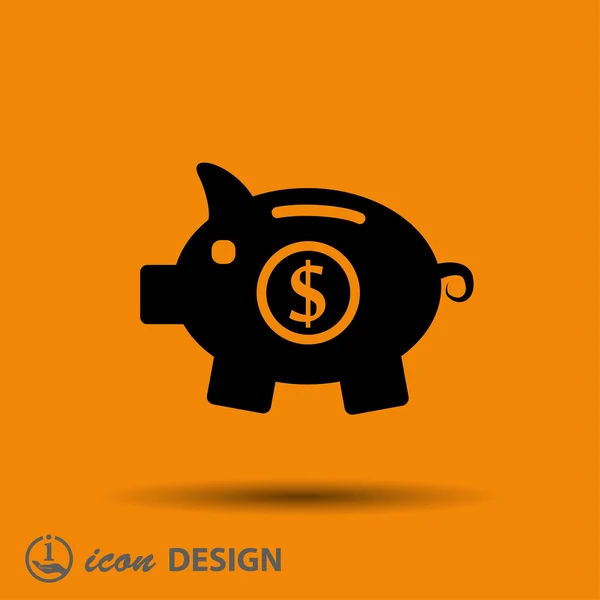 Pictograph of moneybox icon — Stock Vector