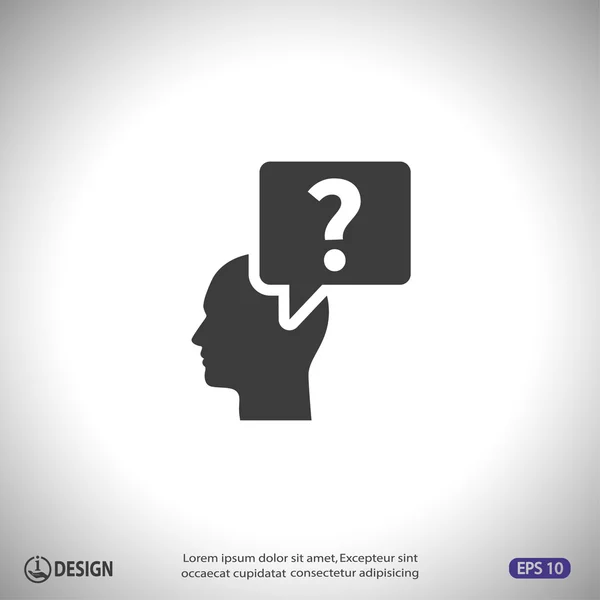 Question mark and man — Stock Vector