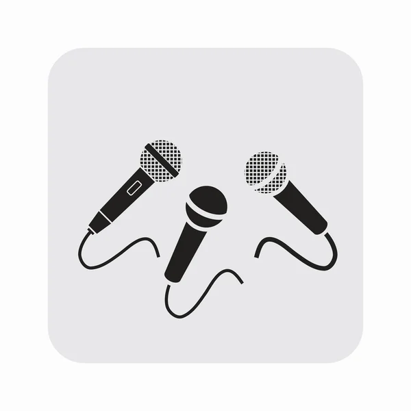 Three Microphones icon — Stock Vector