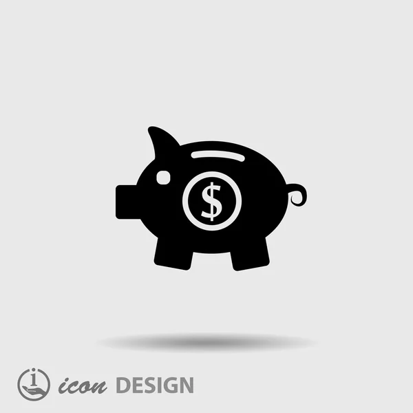 Pictograph of moneybox icon — Stock Vector