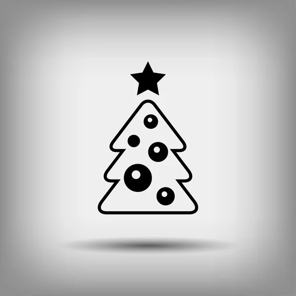 Pictograph van kerstboom — Stockvector