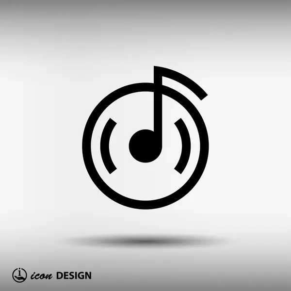 Pictograph of music note — Stock Vector