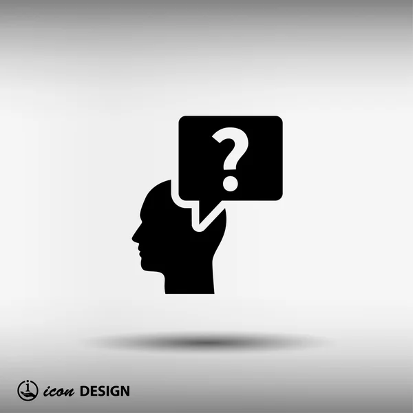 Question mark and man — Stock Vector