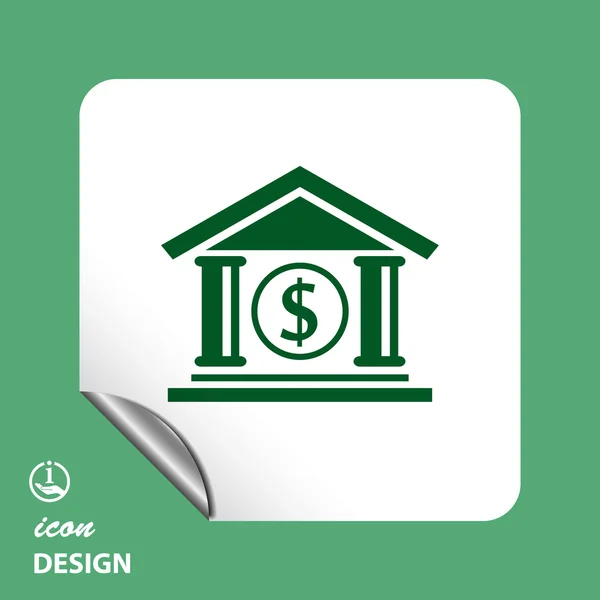 Pictograph van bank pictogram — Stockvector