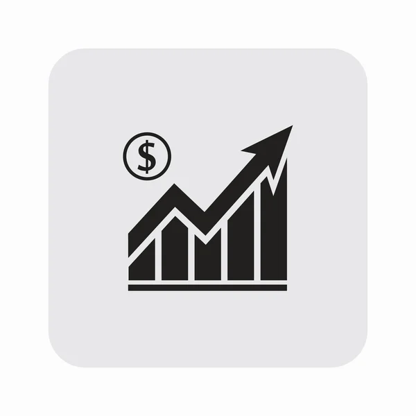 Pictograma de gráfico com seta — Vetor de Stock