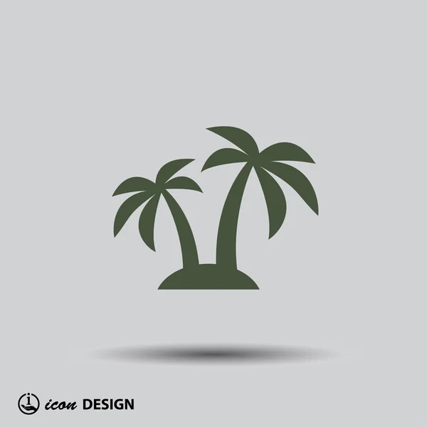Pittogramma dell'isola con palme — Vettoriale Stock