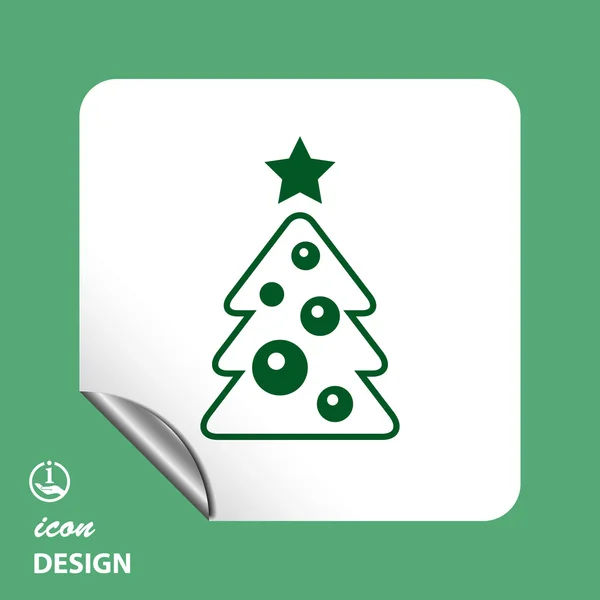 Pictograph van kerstboom — Stockvector