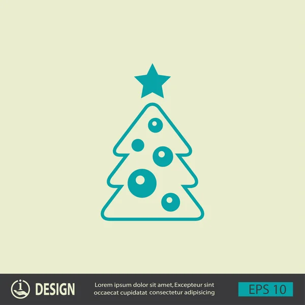 Pittogramma dell'albero di Natale — Vettoriale Stock