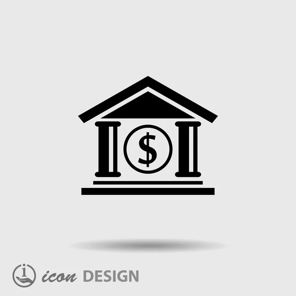 Pictograph van bank pictogram — Stockvector