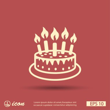 Pictograph of cake icon clipart