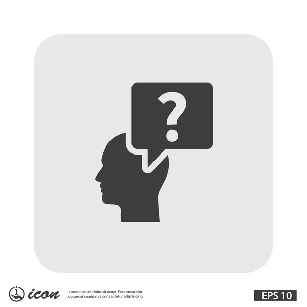 Question mark and man — Stock Vector