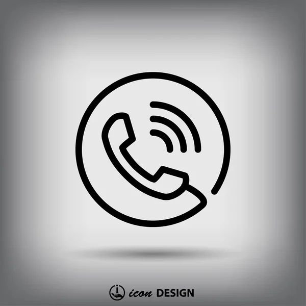 Pictograph av telefonen illustration — Stock vektor