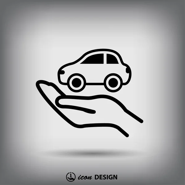 Pictografía de la ilustración del coche — Vector de stock