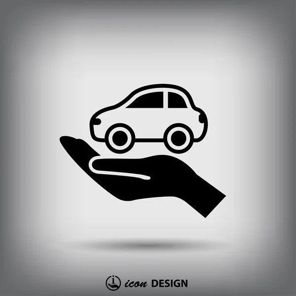 Pictografía de la ilustración del coche — Vector de stock