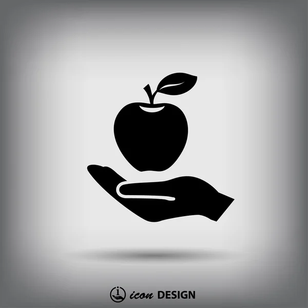 Piktogramm der Apfel-Illustration — Stockvektor