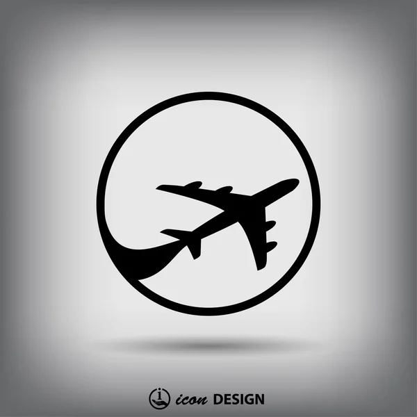 Pictograph of airplane icon — Stock Vector