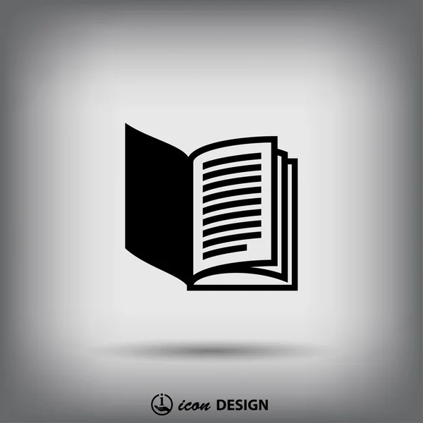 Pictografía del icono del libro — Vector de stock