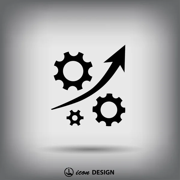 Pictograma do ícone de engrenagem — Vetor de Stock