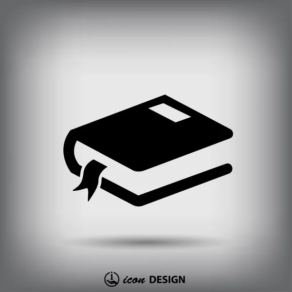 Pictografía del icono del libro — Vector de stock