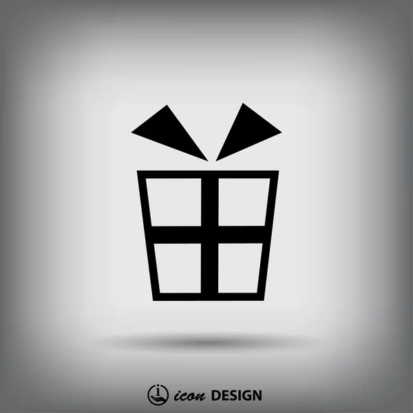 Pictogramme de l'icône cadeau — Image vectorielle