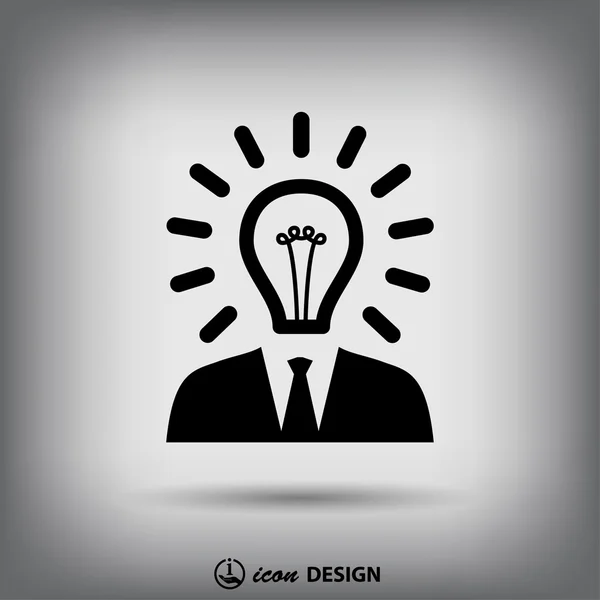 Ikona žárovky koncepce — Stockový vektor