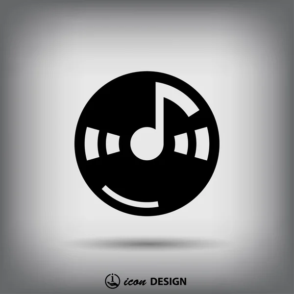 Pictogramme de note de musique — Image vectorielle