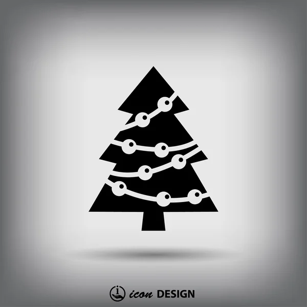 Pictograph van kerstboom — Stockvector