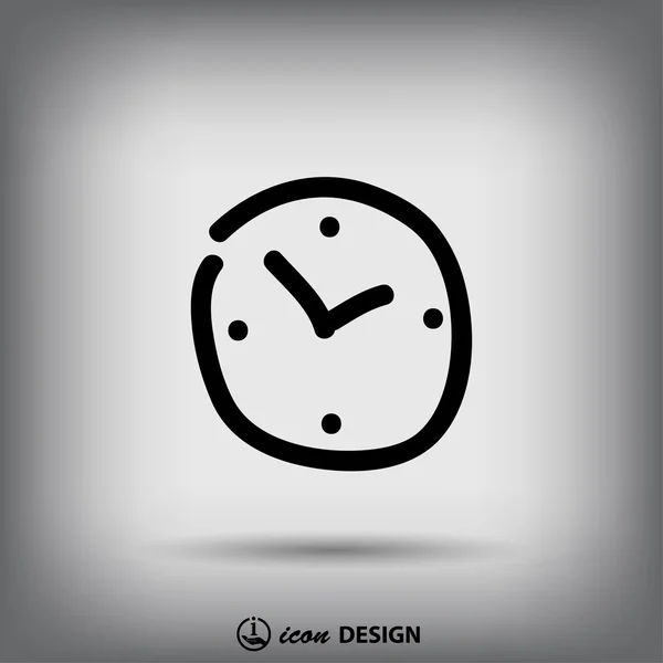 Pictografía del icono del reloj — Vector de stock