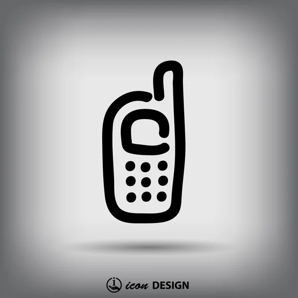 Pittogramma dell'icona mobile — Vettoriale Stock