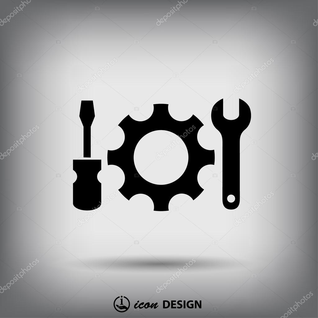 Pictograph of gear icon