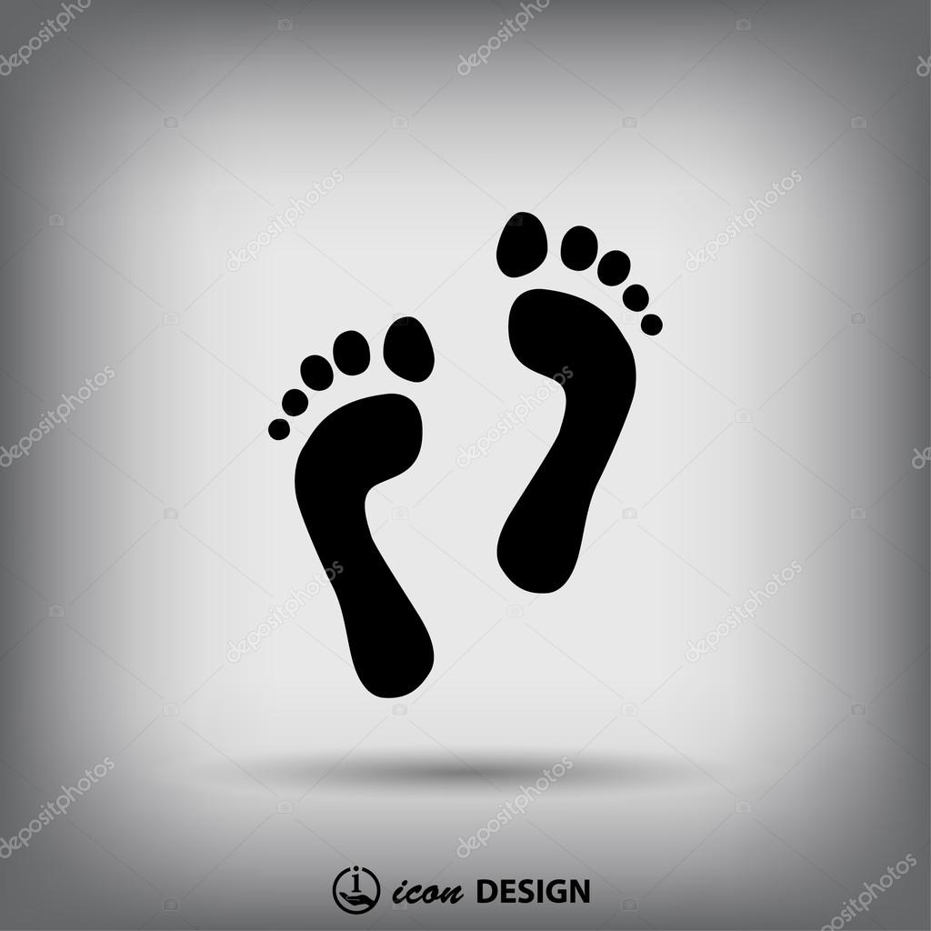 Pictograph of footprints icon