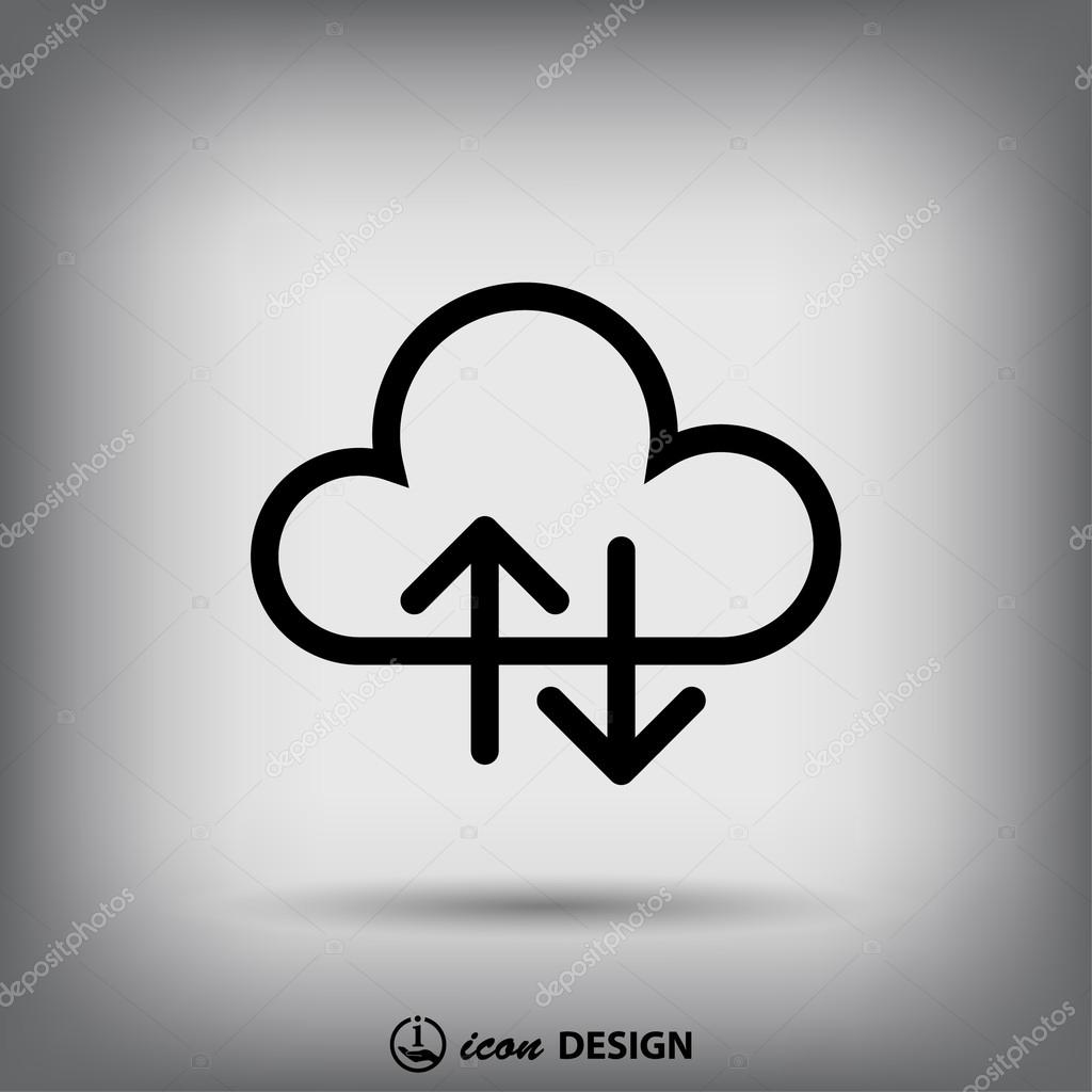 Pictograph of cloud icon