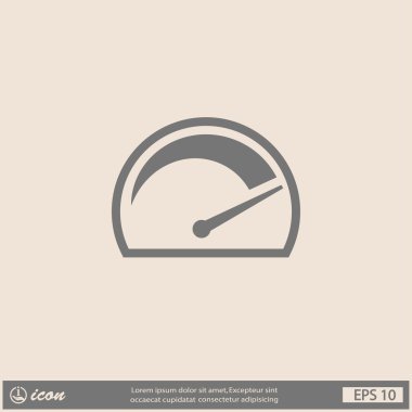 Pictograph of speedometer icon clipart