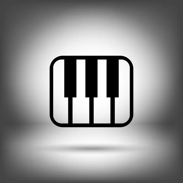 Pictograma de teclado de música — Vetor de Stock