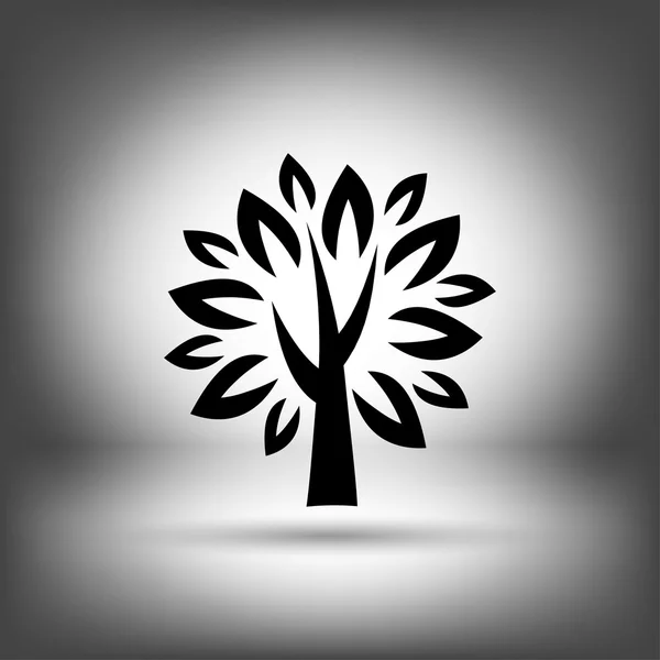 Pictografía del icono del árbol — Archivo Imágenes Vectoriales