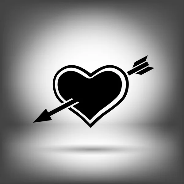 Εικονόγραμμα της καρδιάς με βέλος — Διανυσματικό Αρχείο