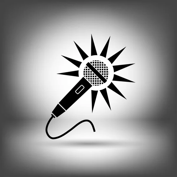 Mikrofon simgesi iilustration — Stok Vektör