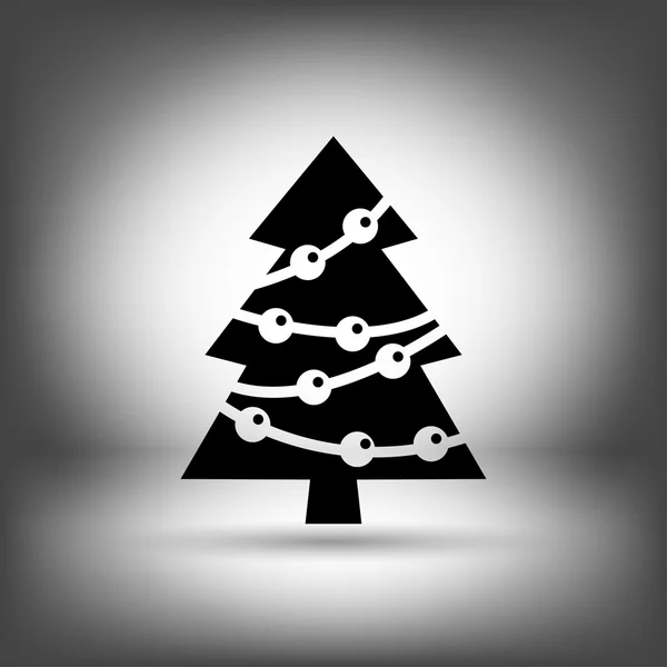 Pictograph of christmas tree — Stock Vector