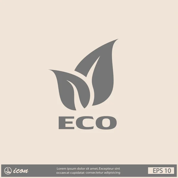 Pictograph of eco icon — Stock Vector