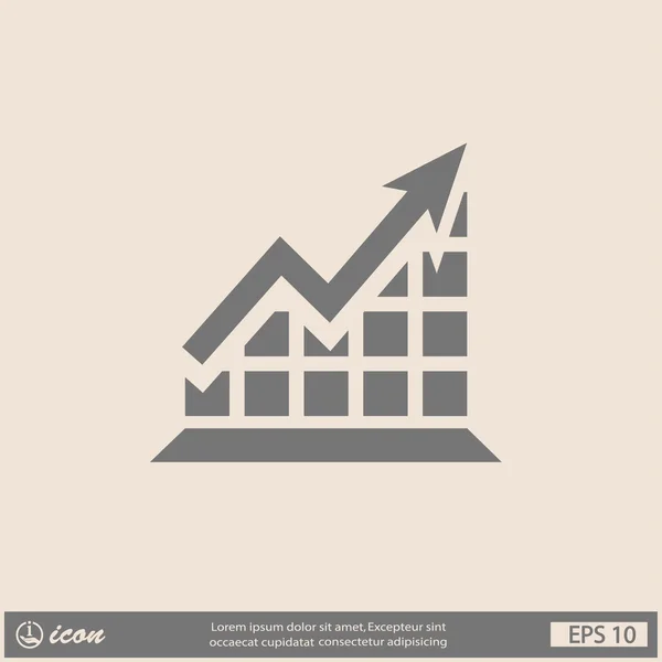 Pictograma do ícone gráfico —  Vetores de Stock