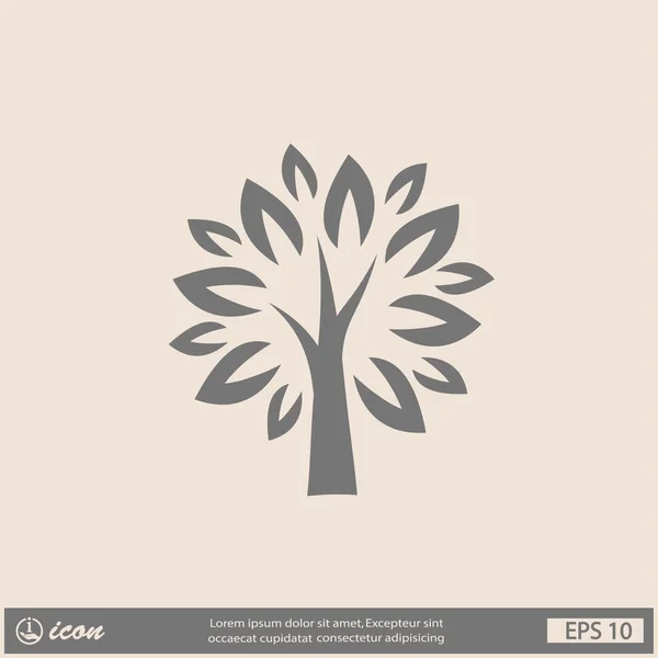 Pictografía del icono del árbol — Vector de stock