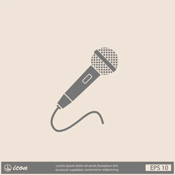 Icône du microphone iilustration — Image vectorielle